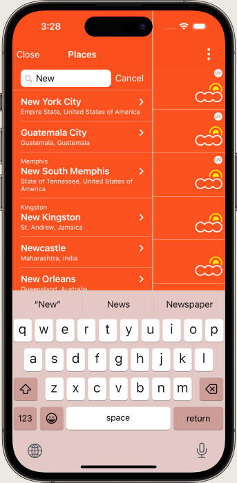 App Simple Weather Search Location